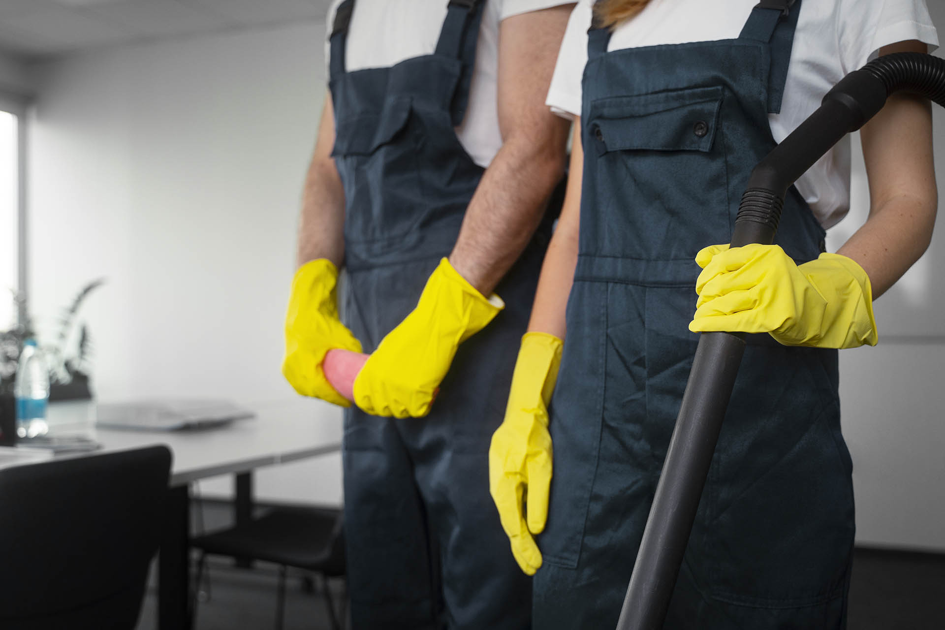 side-view-people-cleaning-building